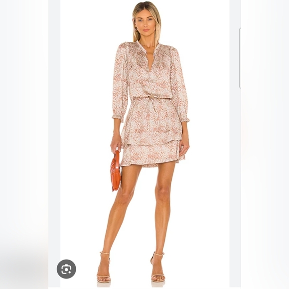 PAIGE Dresses & Skirts - Paige Kaylene Dress Revolve satin animal print boho Coquette maximalist XL